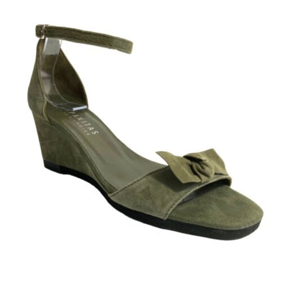Hispanitas Sandals Women Size 38 US 7.5M Green Ankle Strap Open-toe - Picture 1 of 11